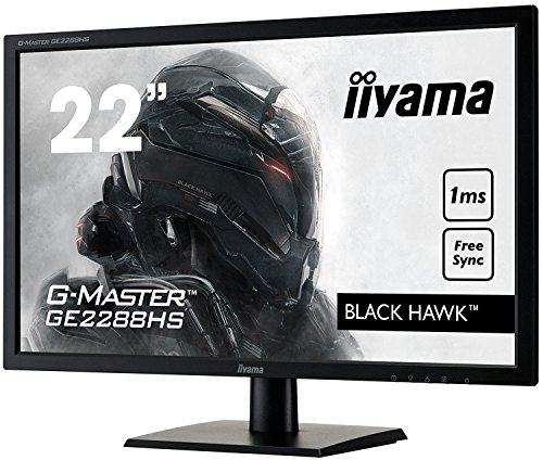 iiyama GMaster Black Hawk GE2288HS Moniteur Gaming 21,5” Full HD 1 ms Fresync 75 Hz VGA/DVI/HDMI Multimédia Noir