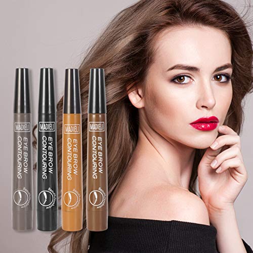ONLYOILY Stylo à sourcils Set-Tattoo Sense Liquide Sourcil avec 4 couleurs, toute la journée étanche