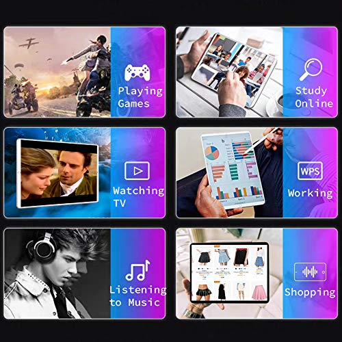 Voukou Tablette Tactile 10 Pouces 4G Android 9.0, 64Go de Mémoire et 4Go de RAM Octa-cœurs Tablette avec Clavier Dual…