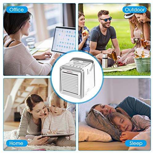 HeiPard Climatiseur Portable, Mini Refroidisseur D’air Portable Ventilateur de Climatisation Personnel Portable…