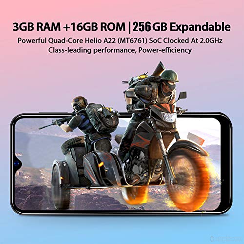Blackview Smartphone débloqué 4G, A60 Pro Smartphone Pas Cher, 3Go RAM/SD-128Go, Ecran 6,1″ HD+IPS, Telephone Portable Double SIM, Batterie 4080mAh, 5G-WiFi/Face ID/Fingerprint/GPS/FM/2 Ans Garantie