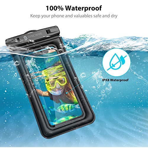 Syncwire Pochette Étanche Smartphone – Lot de 2 – Housse Imperméable Téléphone Portable IPX8 Touch Sensible Compatible…