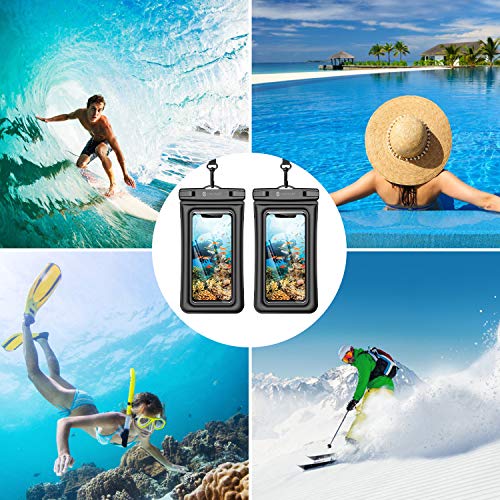 Syncwire Pochette Étanche Smartphone – Lot de 2 – Housse Imperméable Téléphone Portable IPX8 Touch Sensible Compatible…