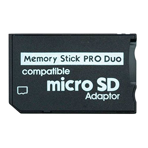 OcioDual Adaptateur de Carte Mémoire Micro SD 64GB vers Memory Stick Pro MS Noir Convertisseur Lecteur pour PSP 1000…