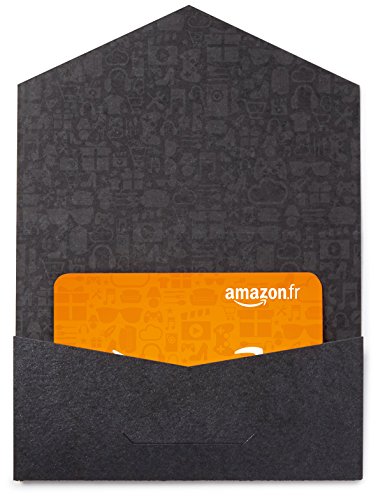 Carte cadeau Amazon.fr dans une petite enveloppe noire