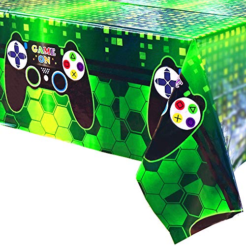 WERNNSAI Articles de Fête Thème du Jeu – 1 PCS 110 x 180 CM Nappe Jetable de Video Game Imprimé Plastique, Accessoires…