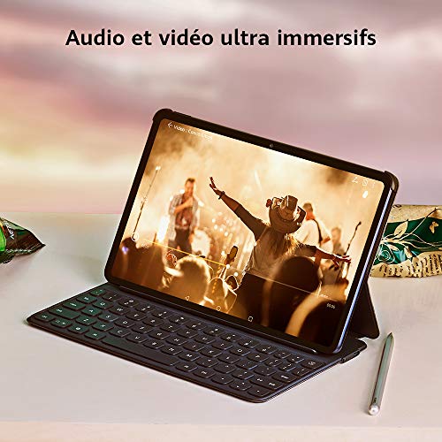 HUAWEI MatePad Wi-Fi Tablette Tactile Ecran FullView de 10.4″, Processeur Kirin 810, Batterie de 7250 mAh, 64Go, 4Go de RAM, Quatre Haut-Parleurs, EMUI 10.1 & AppGallery, Gris