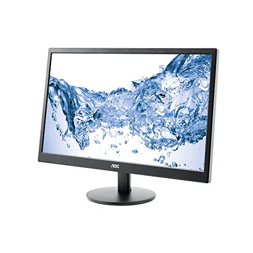 AOC Moniteur E2470SWH 59,9 cm (23,6 pouces) (VGA, DVI, dalle TN, HDMI, temps de réponse de 1 ms, 1920 x 1080, 60 Hz), noir, classe énergétique B