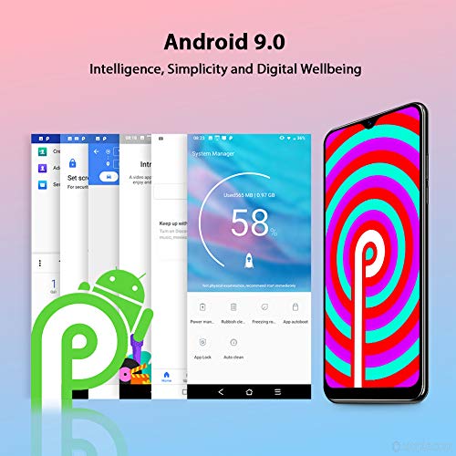 Blackview Smartphone débloqué 4G, A60 Pro Smartphone Pas Cher, 3Go RAM/SD-128Go, Ecran 6,1″ HD+IPS, Telephone Portable Double SIM, Batterie 4080mAh, 5G-WiFi/Face ID/Fingerprint/GPS/FM/2 Ans Garantie