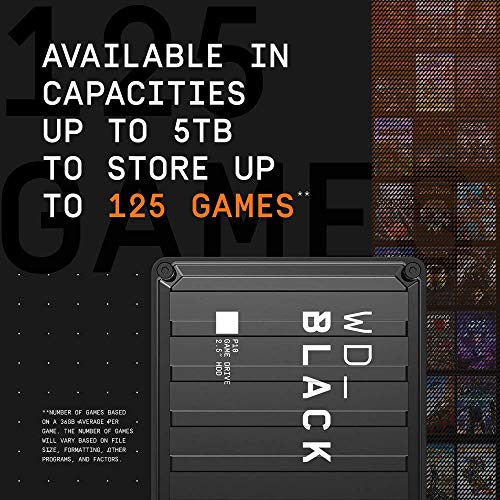 WD_BLACK P10 4TB Game Drive for On-The-Go Access To Your Game Library – Works with Console or PC