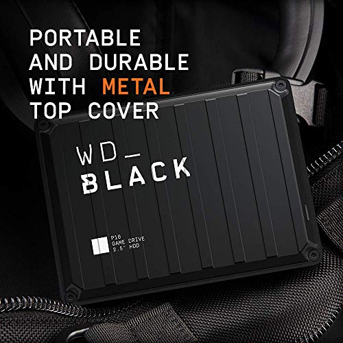 WD_BLACK P10 4TB Game Drive for On-The-Go Access To Your Game Library – Works with Console or PC