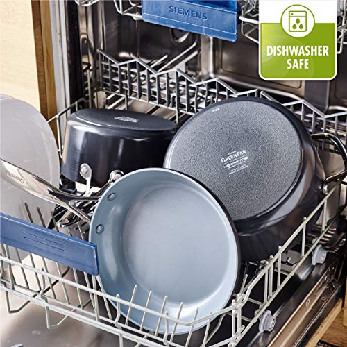 GreenPan Valencia Pro Casseroles en céramique anodisée dure et saine, 16 cm, 18 cm et 20 cm, 3 pièces, sans PFAS…