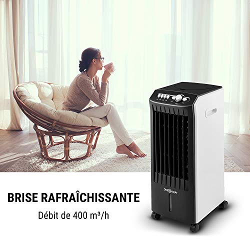 oneConcept Climatiseur Mobile 3 en 1, Climatiseur Portable avec Humidificateur, Ventilateur, Climatiseur Mobile Sans…