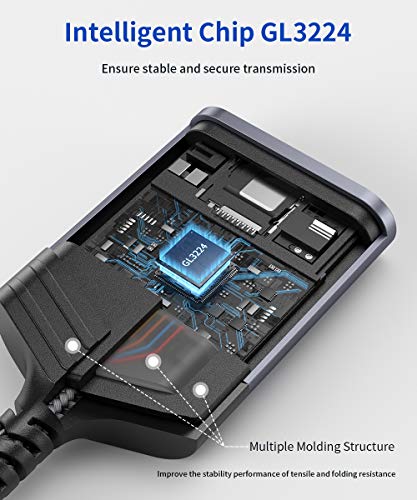 JSAUX Lecteur de Carte SD Adaptateur de Lecteur de Carte mémoire SD/TF à Double Fente Haute Vitesse Card Reader USB 3.0…