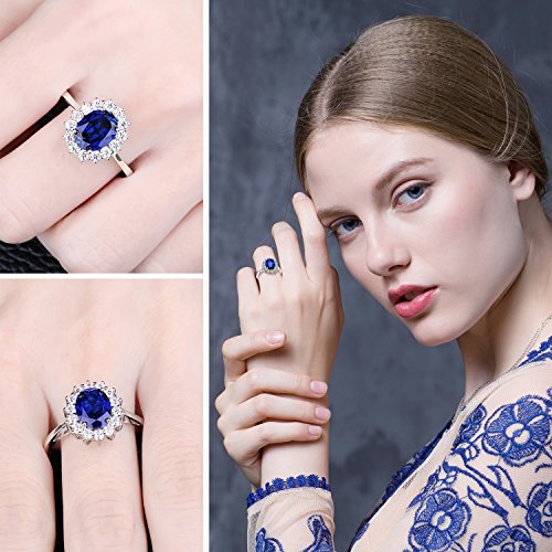 JewelryPalace Diana Princesse Kate Middletonu Bague Naturelle Pierre Améthyste Péridot Grenat Citrine Topaze Pour Femme…