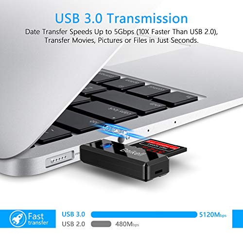 Lecteur de Carte USB 3.0, Beikell Lecteur de Carte Mémoire SD/Micro SD Haute Vitesse Card Reader MMC Memory Stick SDXC…