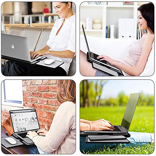 AboveTEK Bureau Portable pour Ordinateur Portable avec Plateau rétractable pour Tapis de Souris Gauche/Droite…