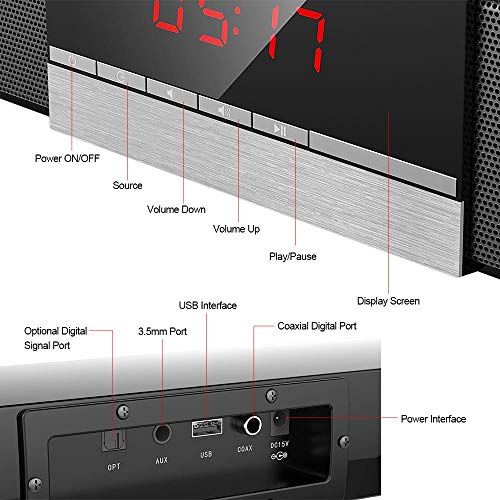 Bluetooth Soundbar Home TV Speaker Wireless Subwoofer Remote Control Stereo Surround Sound Speakers for Home Theater…
