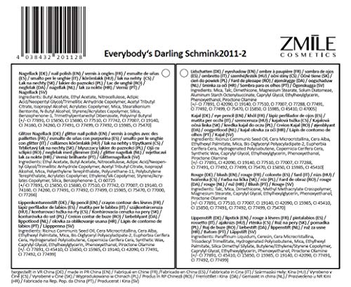 Briconti Zmile Cosmetics Coffret Maquillage Mallette en Aluminium, 51 Pièces, 1 Unité