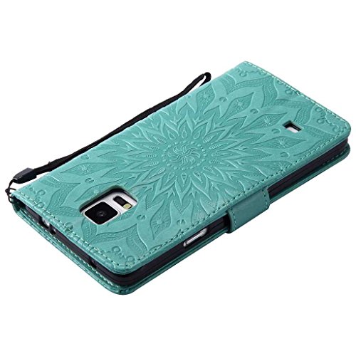 BoxTii Coque Galaxy Note 4, Etui en Cuir de Première Qualité, Housse Coque pour Samsung Galaxy Note 4 (#1 Vert)