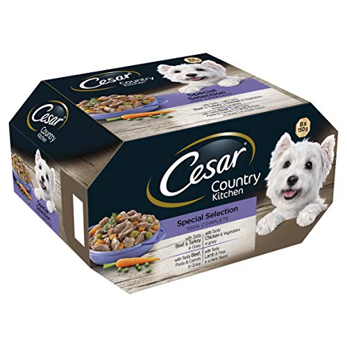 Cesar Country , Cuisine chien plateaux en sauce,Sélection spéciale, 8 x 150 g, lot de 3