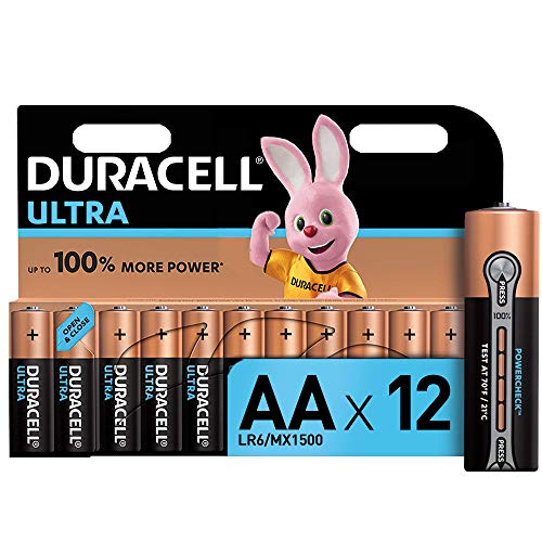 Duracell Ultra AA, lot de 12 piles