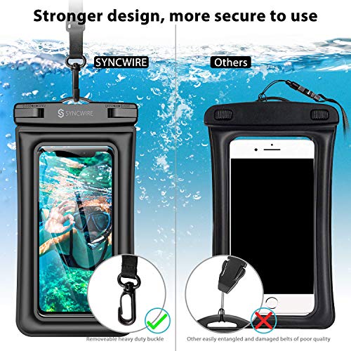 Syncwire Pochette Étanche Smartphone – Lot de 2 – Housse Imperméable Téléphone Portable IPX8 Touch Sensible Compatible…