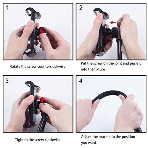 BESLIME Support de Tablette et Smartphone Pliable, Support Réglable en Col-de-Cygne Stand avec Bras Extensible pour…