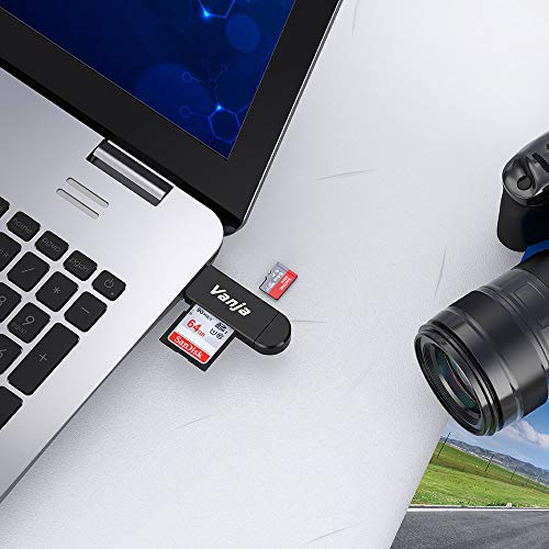 Vanja Lecteur Cartes SD Micro USB et USB 2.0 Adaptateur Carte SD Lecteur de Carte SD/Micro SD Mémoire avec Standard USB…