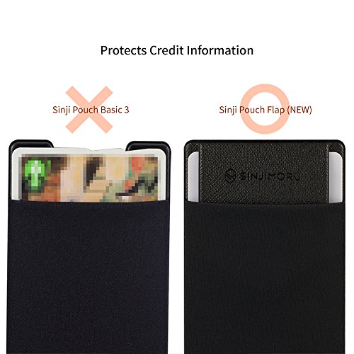 Sinjimoru Porte Carte de Crédit pour l’arrière de Votre téléphone, Pochette Autocollante avec Rabat, pour iPhone et…