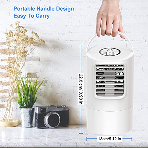 Climatiseur Portable, Mini Refroidisseur d’air Portable Ventilateur de Climatisation Personnel Portable Refroidisseur…