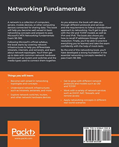Networking Fundamentals: Develop the networking skills required to pass the Microsoft MTA Networking Fundamentals Exam…