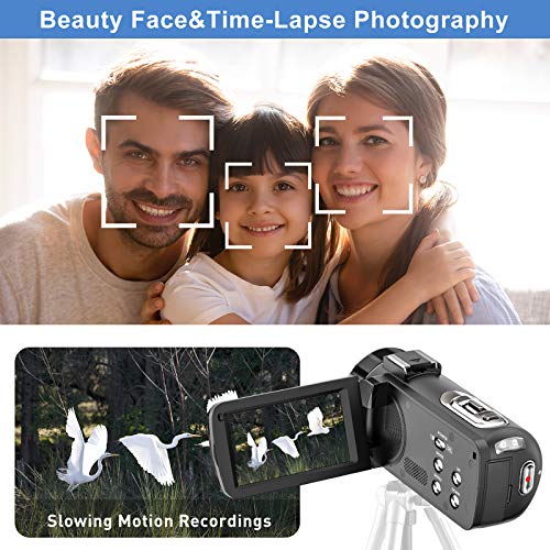 ZORNIK 2.7K Caméscope,IR Vision Nocturne Caméra Vidéo de 36 MP Numérique, Caméra de Vlog avec écran Tactile LCD de 3,0…