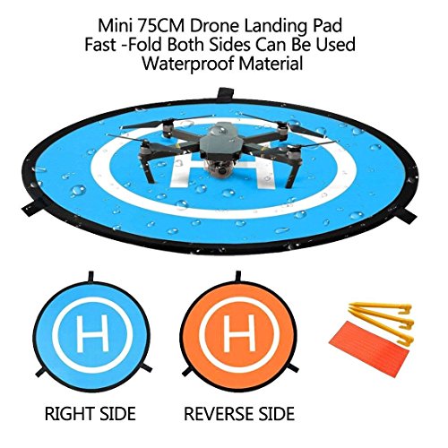 WisFox Landing Pad Drone Tapis D’atterrissage Pliable et étanche Diamètre 75cm pour DJI Mavic