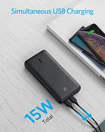 Anker PowerCore Essential 20000 – Batterie Externe 20000 mAh 2 Ports USB avec Technologie PowerIQ et USB-C(entrée…