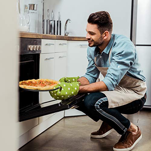 Relaxdays 10020495 Plaques de cuisson pizza lot de 4 avec support HxlxP : 20 x 32 x 32 cm avec perforation revêtement…