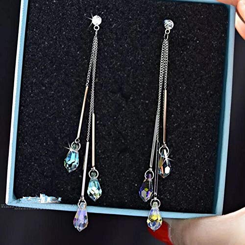 HOMEYU® Boucles d’oreilles Pendantes en Argent 925, Boucles d’oreilles Pendantes avec Cristaux Swarovski Elements…