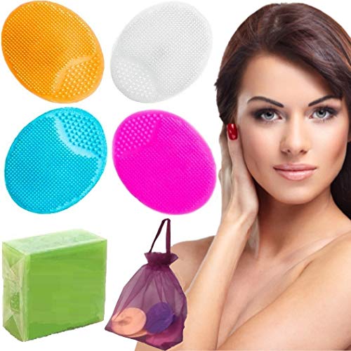 Brosse Nettoyante Visage savon aloe vera naturel exfoliant peau sensible, gommage démaquillant, anti-âge, délicat, Skin…