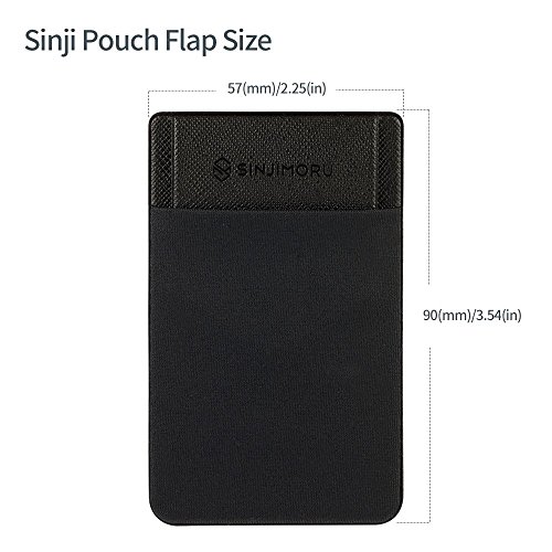 Sinjimoru Porte Carte de Crédit pour l’arrière de Votre téléphone, Pochette Autocollante avec Rabat, pour iPhone et…