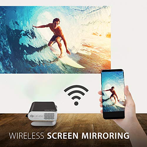 ViewSonic M1+ Vidéoprojecteur de poche WVGA, 300 LED lumens, Wifi, Bluetooth, haut-parleurs Harman Kardon 2x 3W cube…
