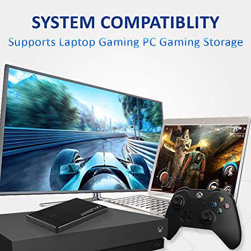 Disque dur externe de jeu 2,5″ USB 3.0 pour Xbox, PS4, PS3, jeux PC, jeux Android, smartphones, Mac et bien plus encore (500 Go)