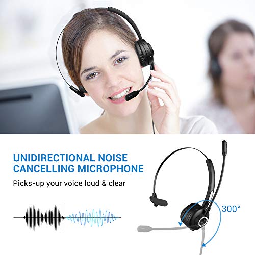 Esolom Casque Bluetooth avec Micro sans Fil,Casque avec Base de Charge,Casque Téléphonique,Casque PC Professionnel pour…