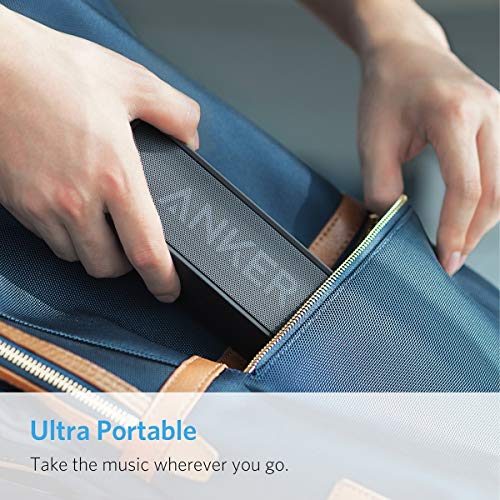 Anker SoundCore Enceinte Bluetooth Portable Stereo avec Batterie Durée de 24 Heures, Micro Intégré et Port de Basses…