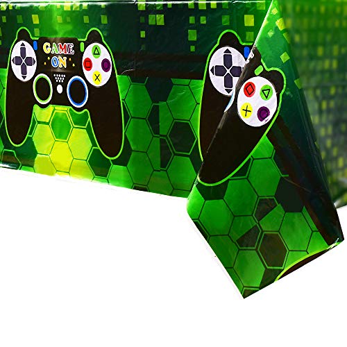 WERNNSAI Articles de Fête Thème du Jeu – 1 PCS 110 x 180 CM Nappe Jetable de Video Game Imprimé Plastique, Accessoires…