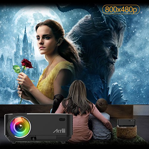 Artlii Retroprojecteur Mini, Videoprojecteur Portable LED Soutien HD 1080p, 3800lumen, 200”, Video projecteur…