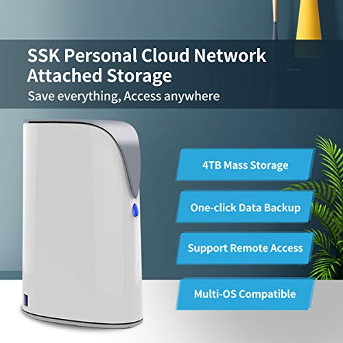 SSK 4 TB Personal Cloud, Unterstützung für Netzwerkspeicher, automatische Sicherung, Home Office-Speicher-NAS mit…