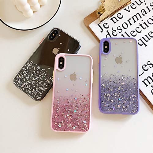 Cocomii Glitter Gradient Clear iPhone XS Max Coque, Svelte Doux TPU Silicone Caoutchouc Gel Éclat Paillettes Bling Case…