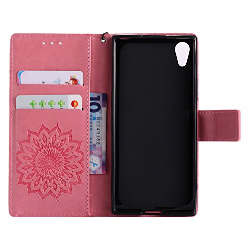 Nutbro Sony XA1 Wallet Case, Sony Xperia XA1 Cases Cell Phone Accessories Premium Leather Flower Floral Pattern Slim…