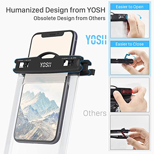 YOSH Pochette Étanche Smartphone IPX8 [Lot de 2], Pochette Téléphone Étanche, Housse Étanche Smartphone pour iPhone 14…