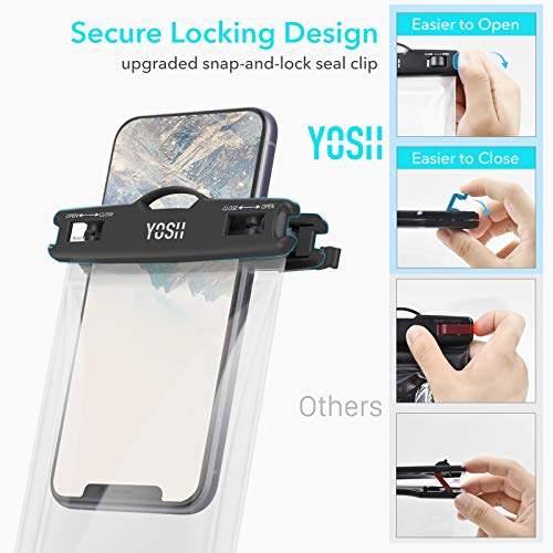 YOSH IPX8 Pochette Etanche Smartphone, Pochette Telephone Etanche Flottante avec Cordon pour iPhone 11 Pro Max XS XR X 8…